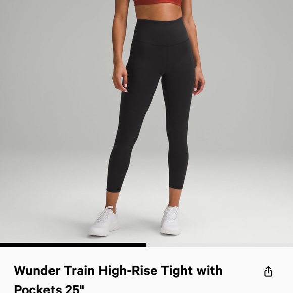 Lululemon Wunder Train with pockets 6 25” NWT - Picture 2 of 5